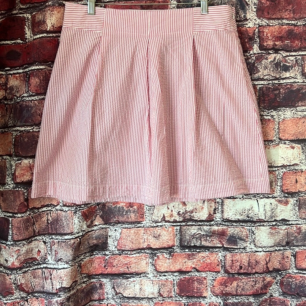Lands' End Pink Pleated Mini Skirt A-Line Cocktail